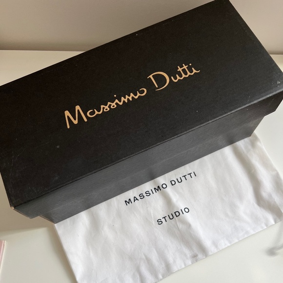 Massimo Dutti Leather Ballet Flats with Metal Toe - Picture 4 of 7